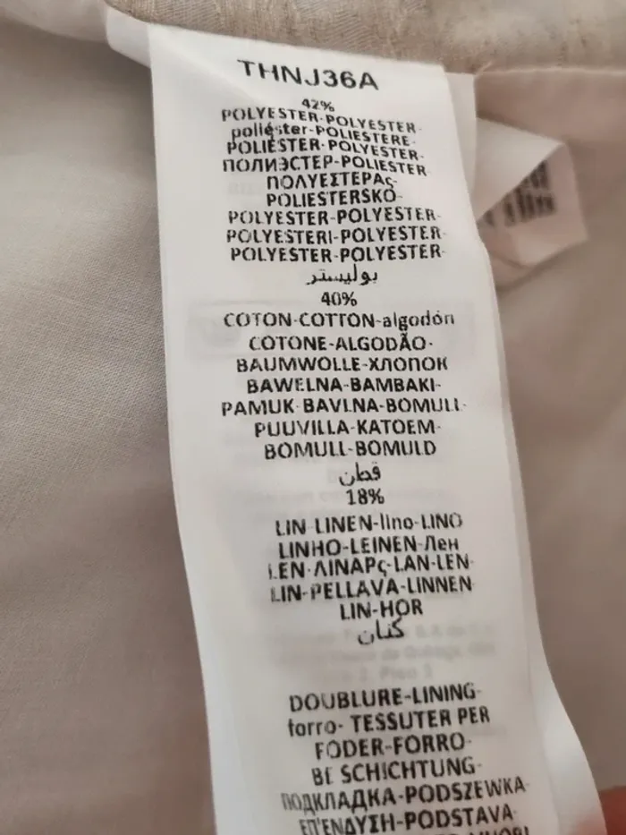 Jupe portefeuille beige naf naf 38 imprimée tropical neuve - photo numéro 9