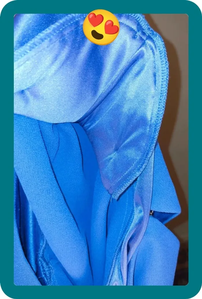 Robe de soirée vintage femme, Cattiva, bleu flamboyant, taille M - photo numéro 12