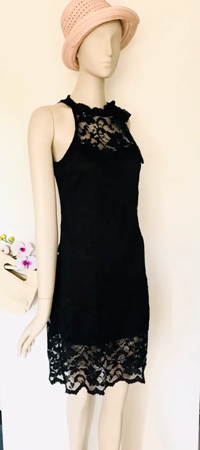 Robe de soirée dentelle noire