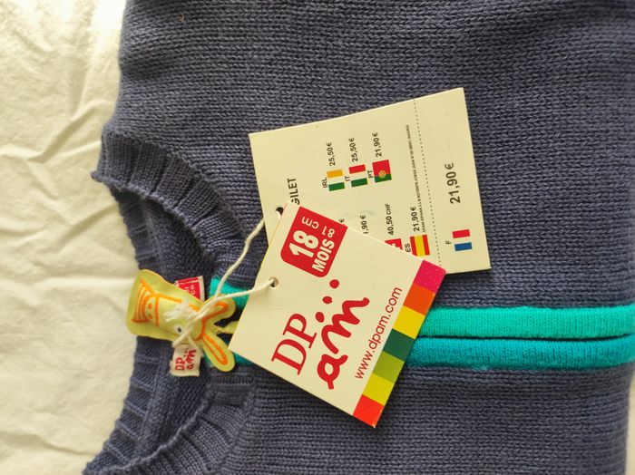 Gilet bleu garçon - Taille 18 mois / 81 - Du pareil au même - Neuf - photo numéro 7