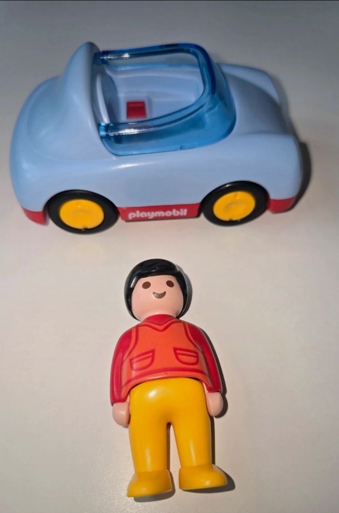 123 playmobil lot de 3 véhicules avion, cabriolet et fusée - photo numéro 4