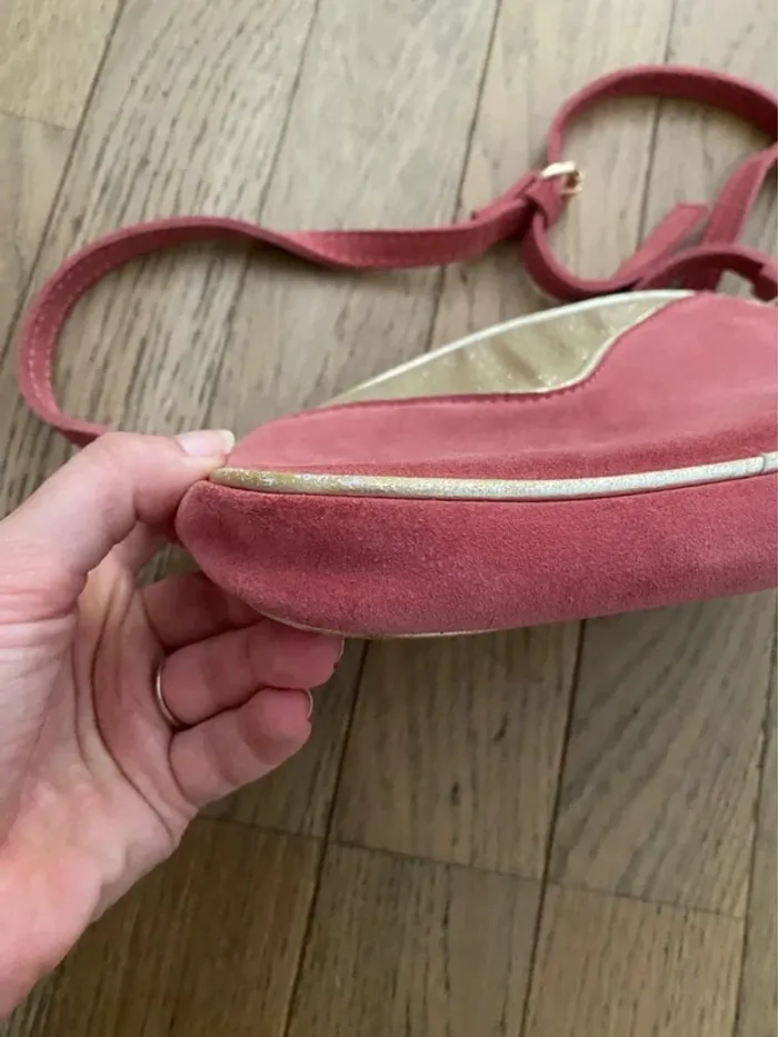 Petit sac en cuir rose et doré avec coquillages Crazy Lou - photo numéro 6