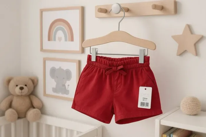 Short rouge Obaïbi bébé 23 mois – Neuf avec étiquette