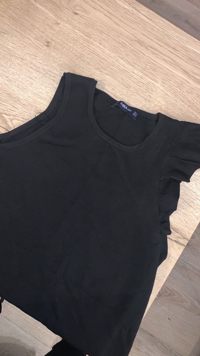 Debardeur noir manche dépareillée Zara - photo numéro 2
