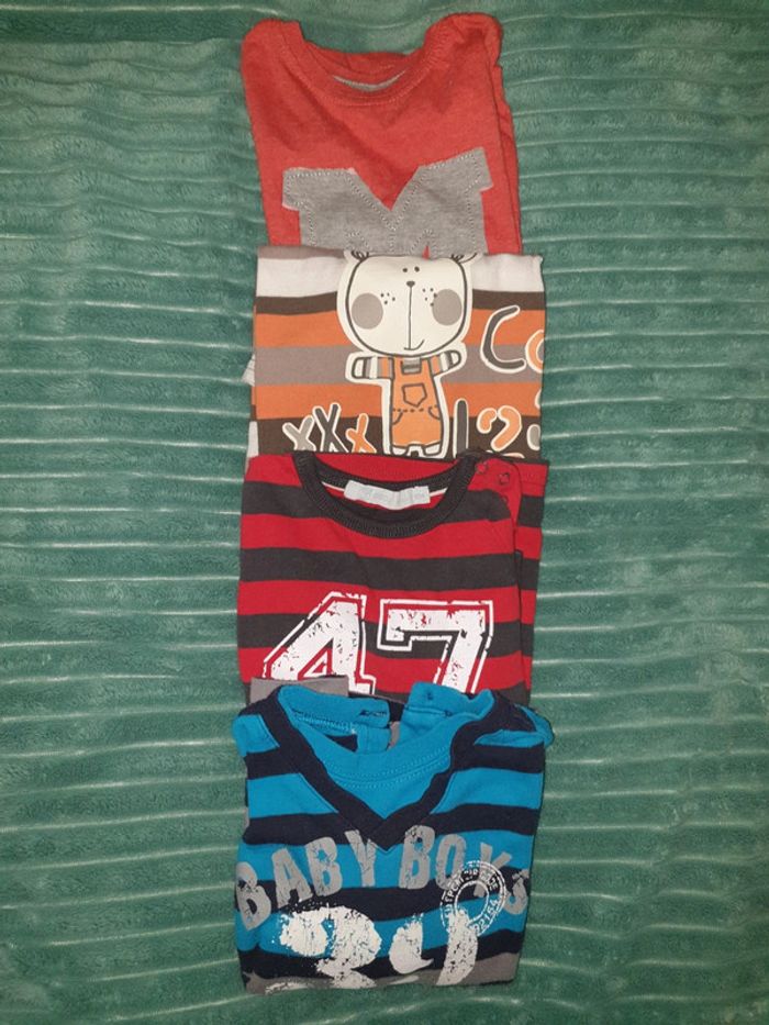 Lot de 4 tee-shirt manche longue - photo numéro 2