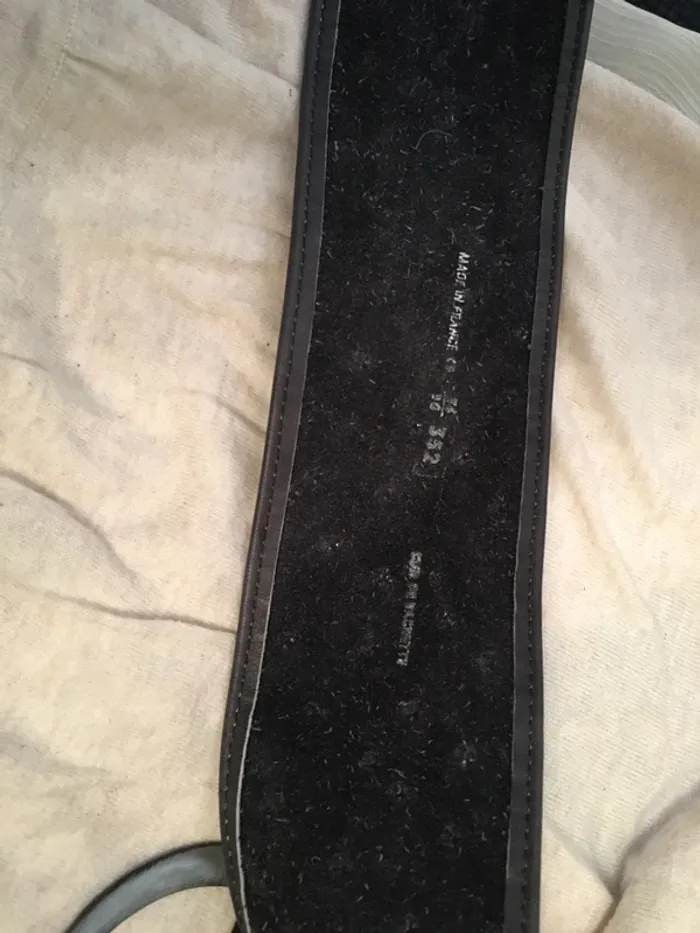 Ceinture en cuir gris Aridza bross - photo numéro 5