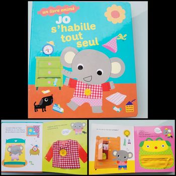 Livre animé à toucher Jo s'habille tout seul 🐘 70