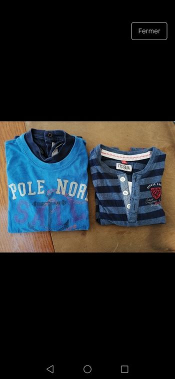 Lot de 2 t-shirts 6 ans