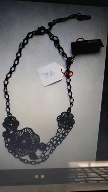 Collier femme noir pure by noa neuf