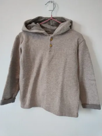 Sweat fille à capuche en 100% coton