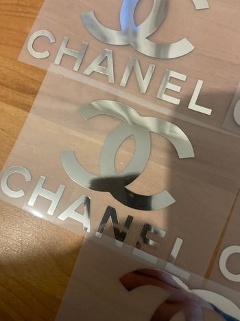 6 Stikers autocollants argenté