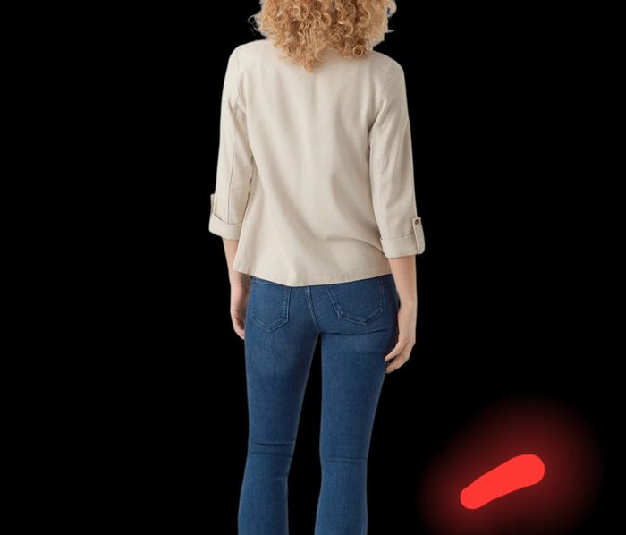 Blazer en lin Vero Moda - Vmjesmilo - Silver Lining - photo numéro 3