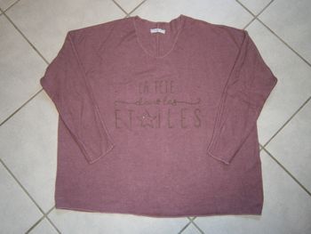 Pull Ml vieux rose coupe large Taille 40