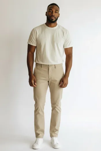 Pantalon Bayard beige clair homme Taille L Neuf 