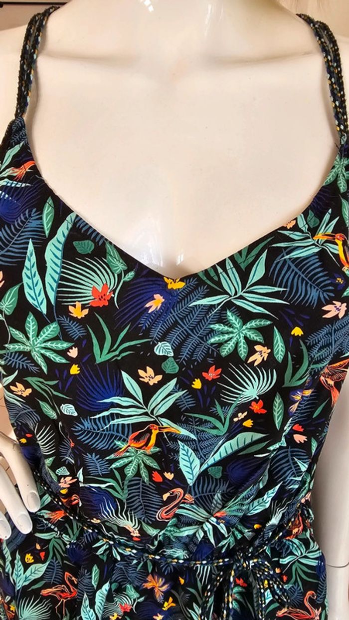 Robe à bretelles motifs flamants roses - photo numéro 5