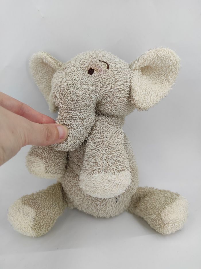 Peluche éponge Éléphant beige WWF - photo numéro 5