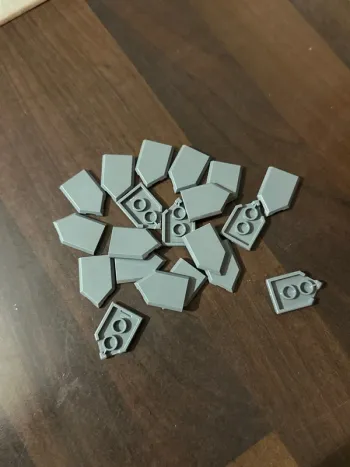 20 Lego Tile, Modified 2 x 3 Pentagonal ref 35341 Dark Bluish Gray