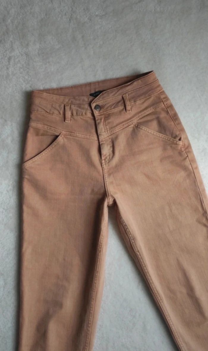 Jean beige Bonobo taille haute 38 W28 coton élasthanne - photo numéro 4