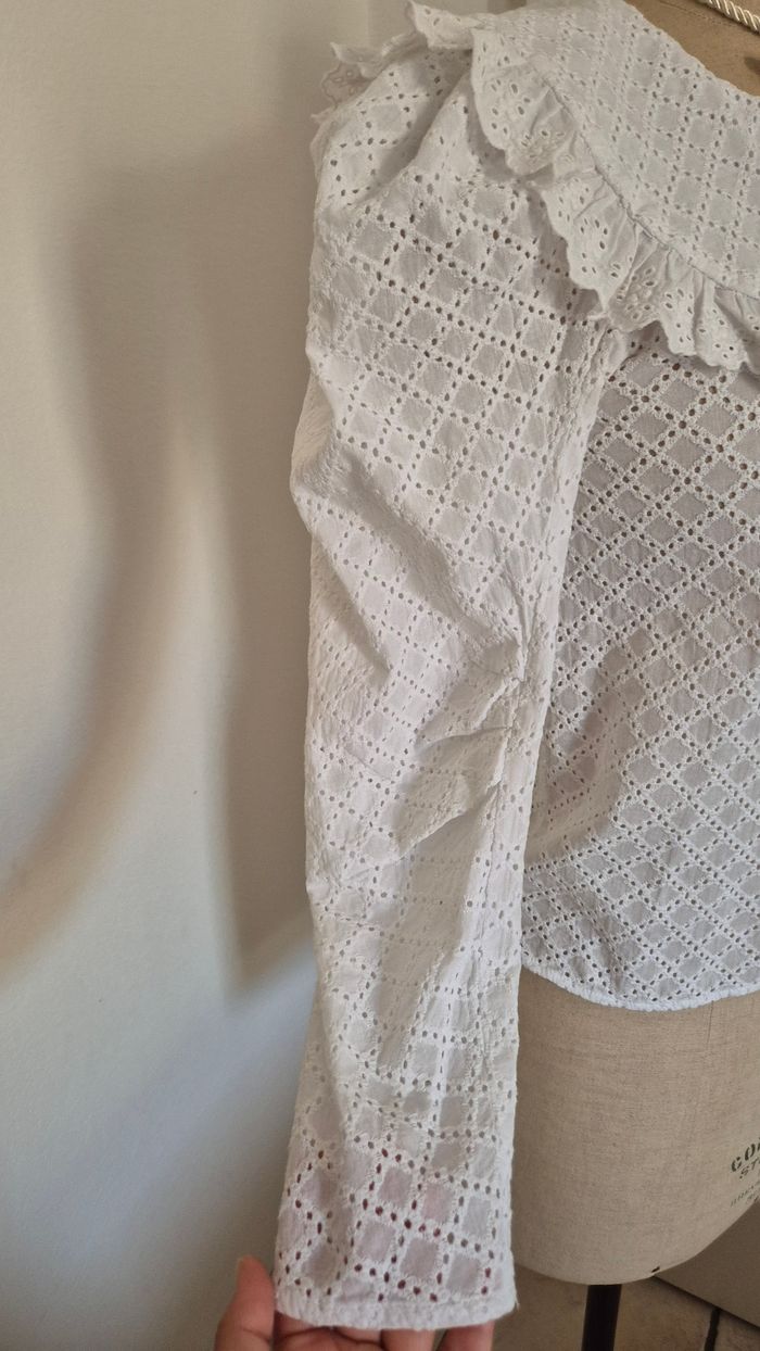 Chemise blanche broderie anglaise - photo numéro 5