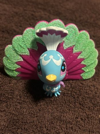 Littlest Pet Shop LPS Hasbro Paon Pailleté