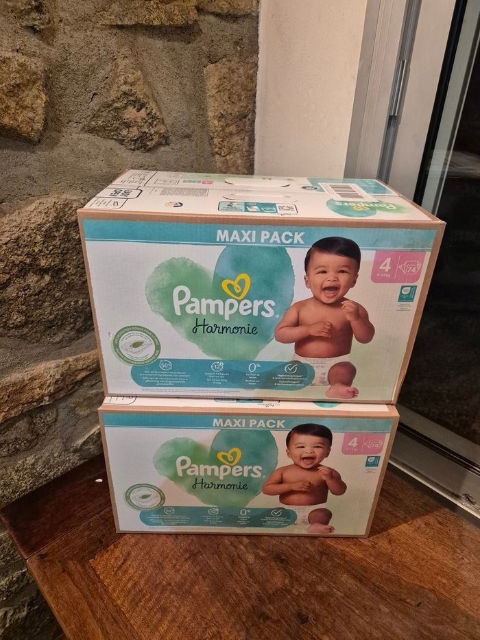 Couche taille 4 Harmonie Pampers taille 4 : 148 Couches - photo numéro 2