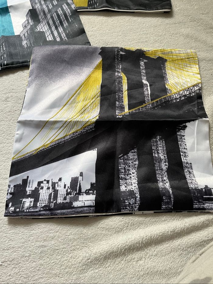 Lot 3 housses de coussins décoratif New York - photo numéro 2