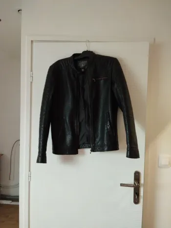 Veste en cuir homme