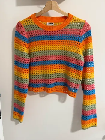 Pull multicolore crochet Noisy may