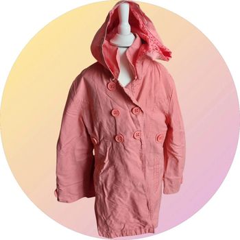 Imperméable rose saumon taille 6 ans