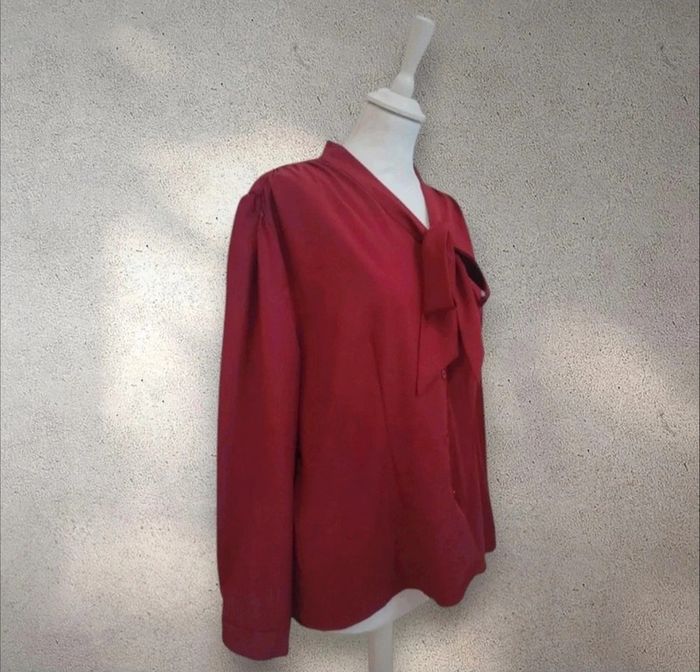 Chemise légère et fluide manches longues rouge XL - photo numéro 4
