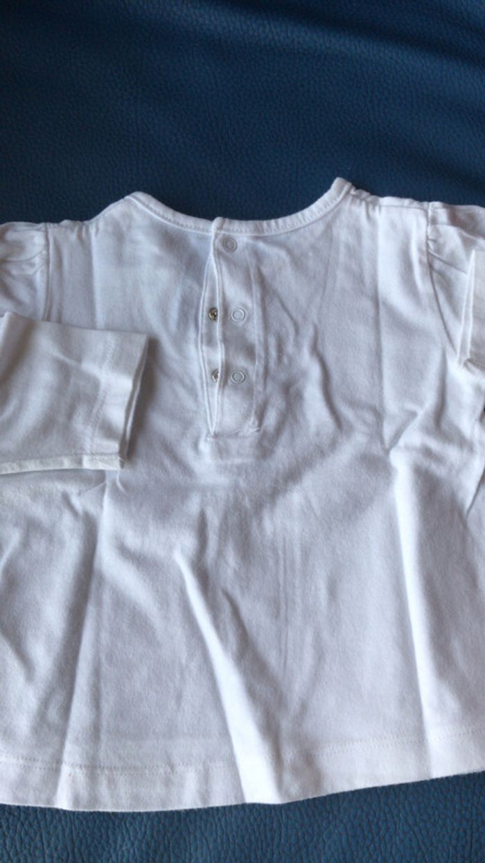 Bout chou t shirt blanc 12 mois - photo numéro 5