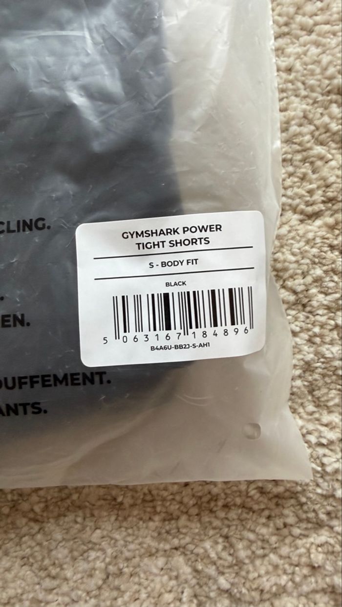 Gymshark Power Tight Shorts Noir Femme – Taille S Body Fit – Short Sport Fitness Musculation – Neuf - photo numéro 8