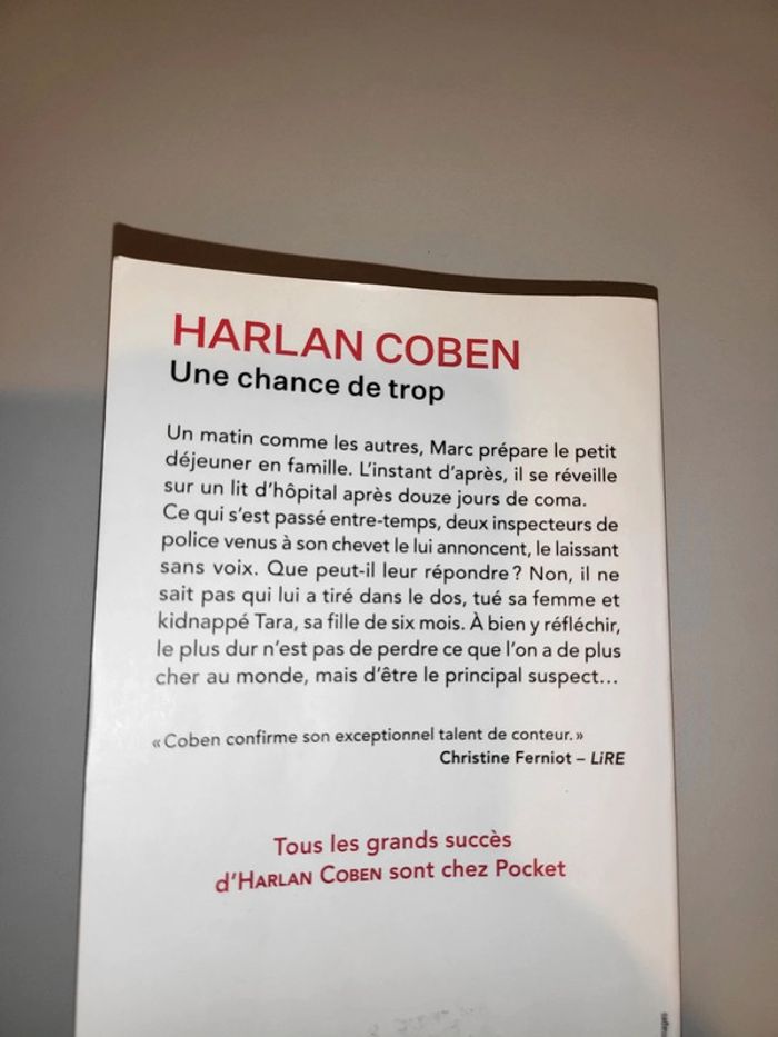 📚 Livre de poche Une chance de trop Harlan Coben 📚 - photo numéro 2