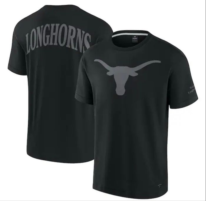 Import US T-shirt emblématique noir Texas Longhorns Fanatics pour hommes. Import US neuf - photo numéro 2