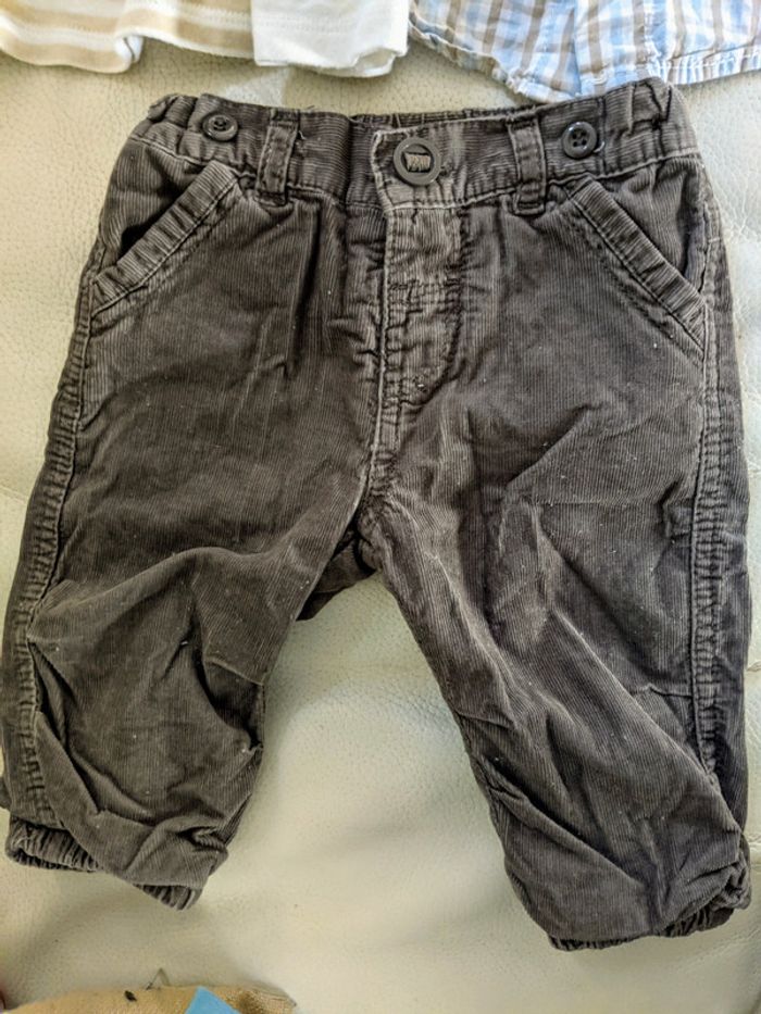 Ensemble pantalon chemise tee-shirt coton bio 6 mois - photo numéro 5