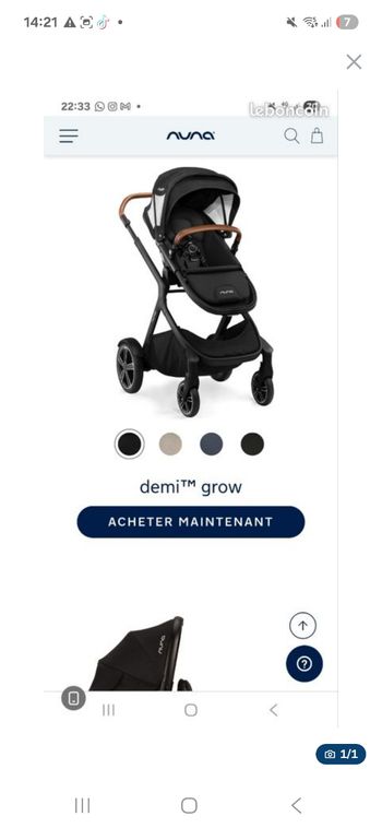 Poussette nuna double