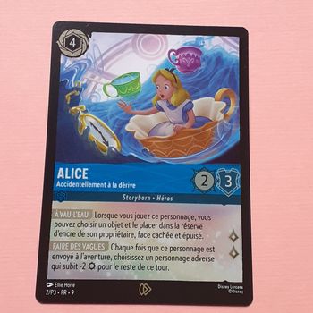 Lorcana set 9: Carte promo Foil " Alice accidentellement à la dérive"