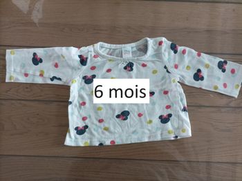 Lot n°152 T-Shirt Manches longues Disney Baby 6 mois