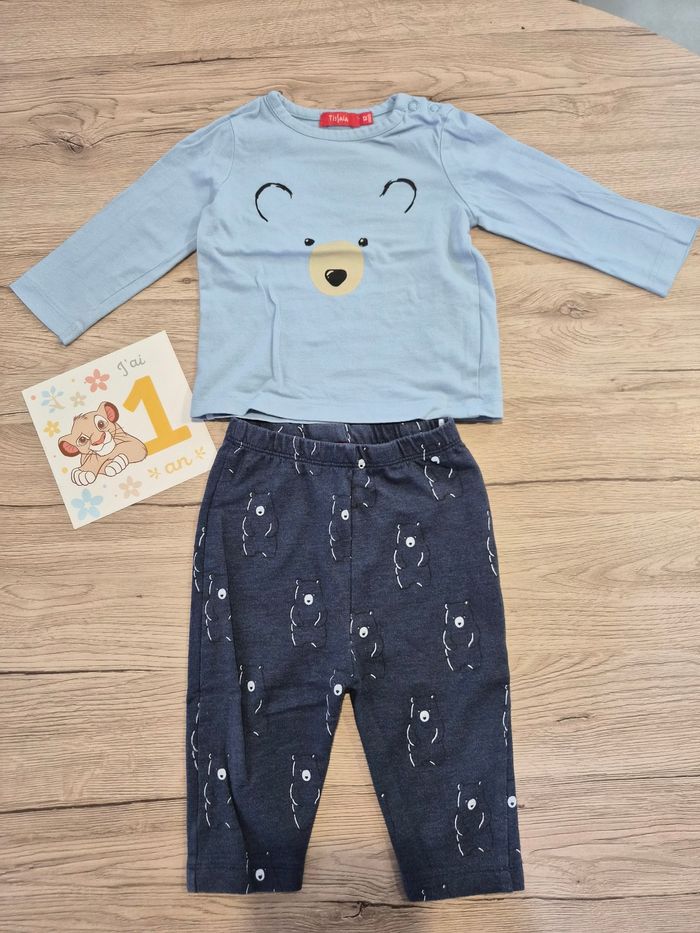 Pyjama 2 pièces bleu, Tissaia, 12 mois
