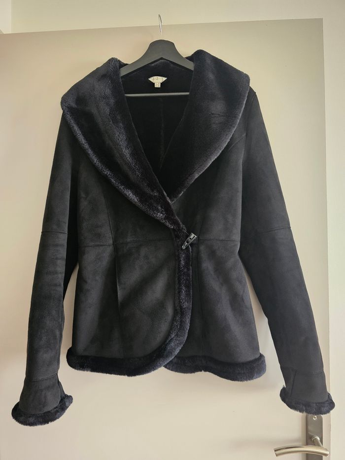 Manteau fausse fourrure aspect suédine Maison 123 Taille 36