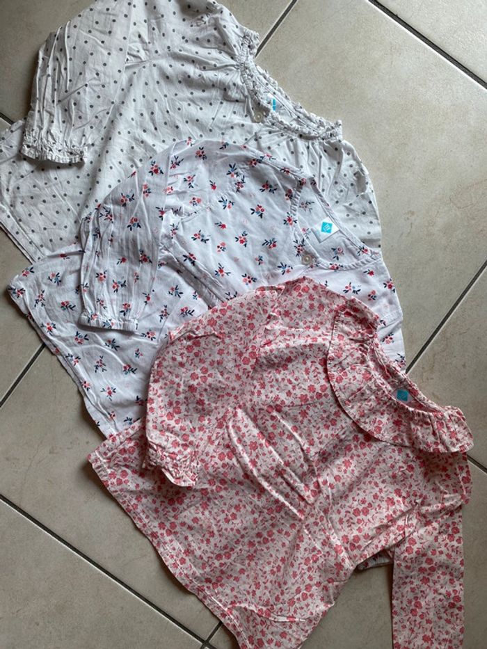 Lot de 3 chemise blouse fille Tex - photo numéro 2