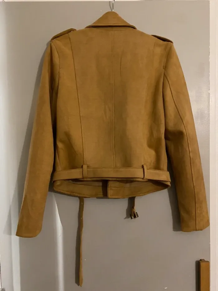 Perfecto effet daim beige - photo numéro 2