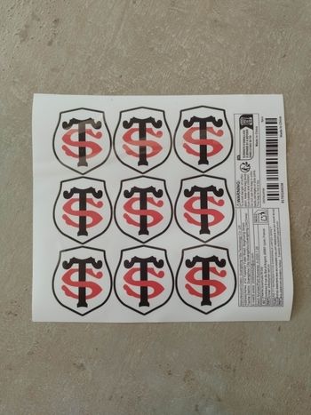 Lot x9 stickers autocollants Stade Toulousain