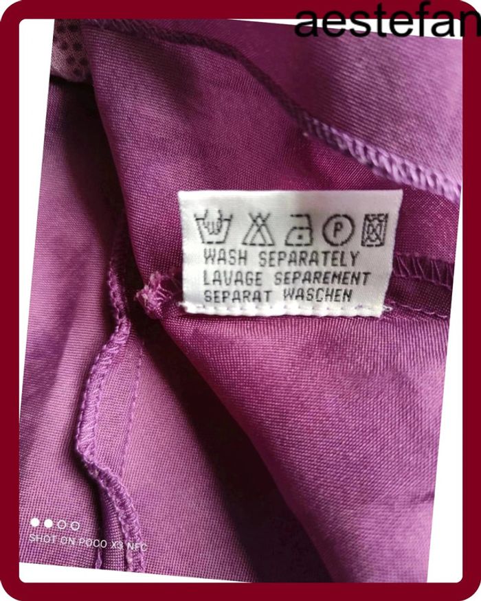 Top dentelle été fine bretelle violet taille 36 S - photo numéro 6
