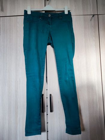 Pantalon jean vert canard t 36 Spot