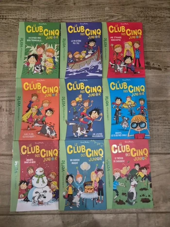 Lot de 9 livres Le club des cinq junior