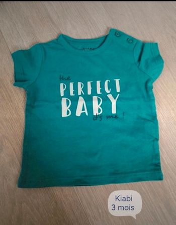 Tee-shirt kiabi eco-conception 3 mois neuf