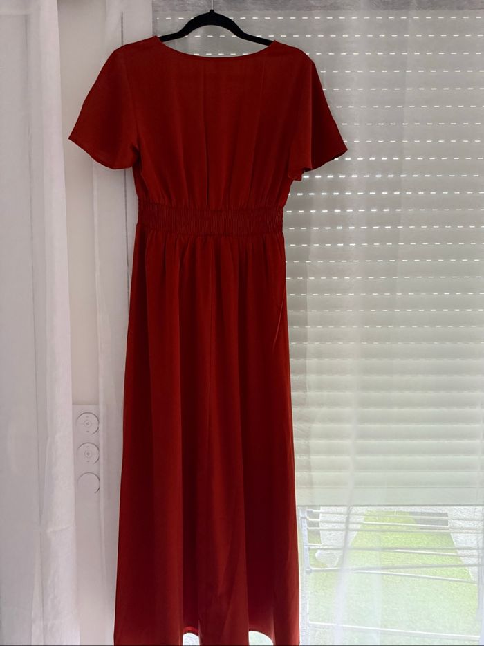 Robe longue marron col V - Neuve jamais portée - photo numéro 2