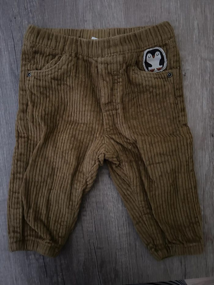 Ensemble pantalon velours bodie gilet 9/12 mois - photo numéro 2