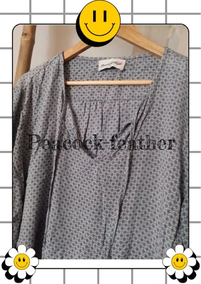 Blouse bleue 3/4 44 - photo numéro 5